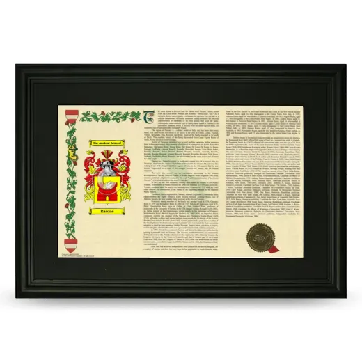 Rasone Deluxe Armorial Landscape Framed- Black