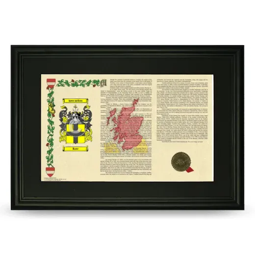 Rate Deluxe Armorial Landscape Framed- Black