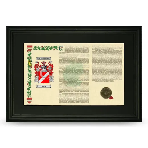 Rath Deluxe Armorial Landscape Framed- Black