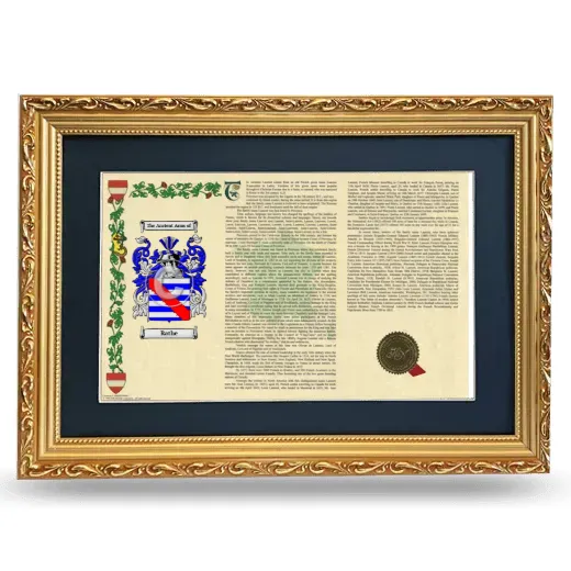 Rathe Deluxe Armorial Landscape Framed - Gold