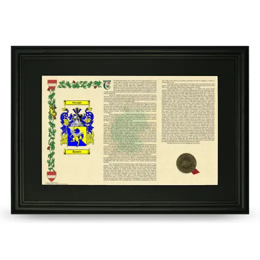 Rauter Deluxe Armorial Landscape Framed- Black
