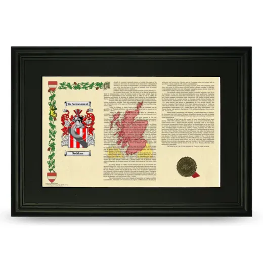 Reddons Deluxe Armorial Landscape Framed- Black