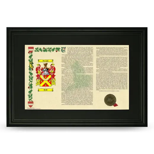 Rede Deluxe Armorial Landscape Framed- Black