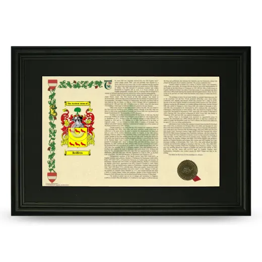 Redfern Deluxe Armorial Landscape Framed- Black