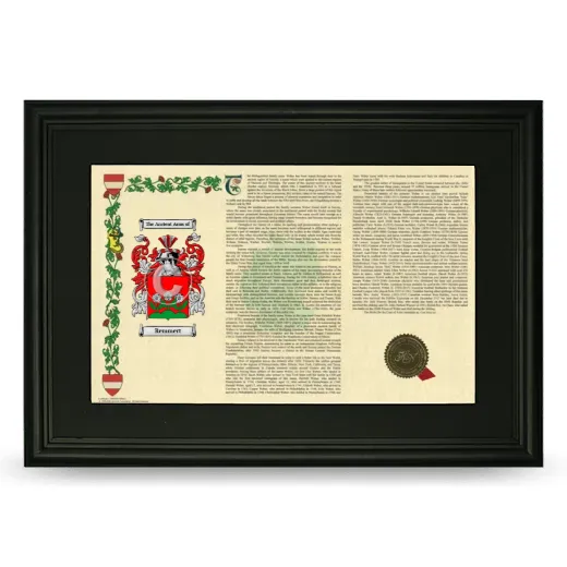 Remmert Deluxe Armorial Landscape Framed- Black