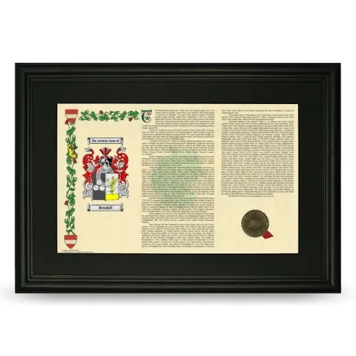 Rendall Deluxe Armorial Landscape Framed- Black