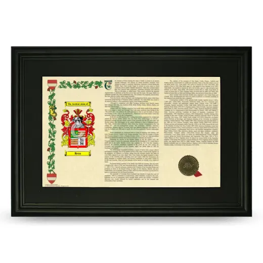 Reza Deluxe Armorial Landscape Framed- Black