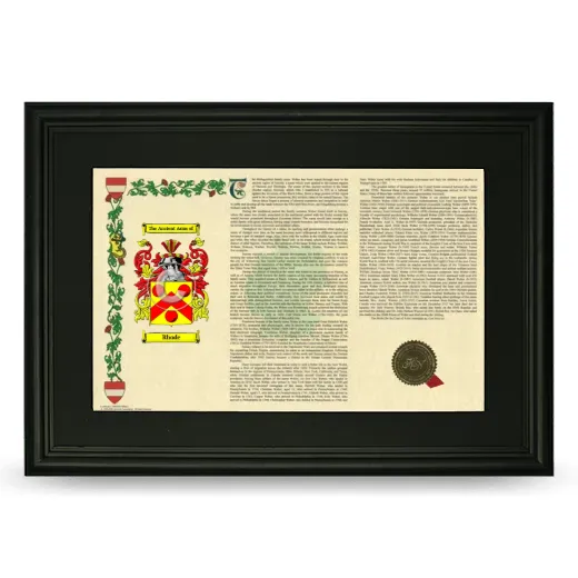 Rhode Deluxe Armorial Landscape Framed- Black