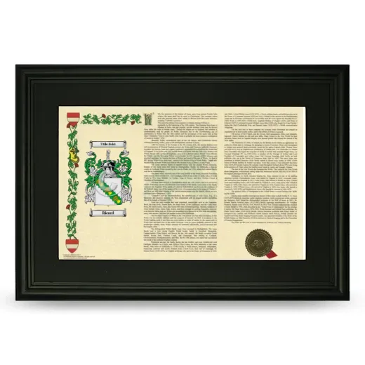 Ricard Deluxe Armorial Landscape Framed- Black