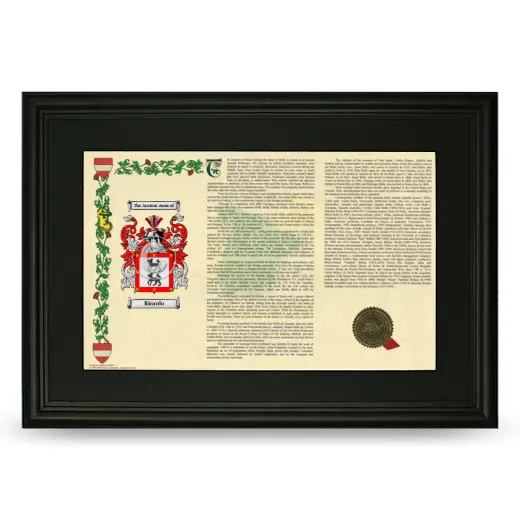 Ricardo Deluxe Armorial Landscape Framed- Black
