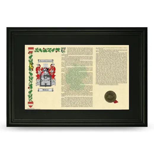 Richens Deluxe Armorial Landscape Framed- Black