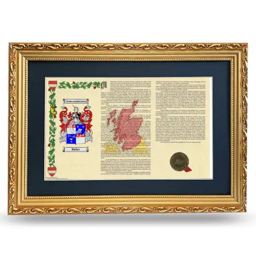Richer Deluxe Armorial Landscape Framed - Gold