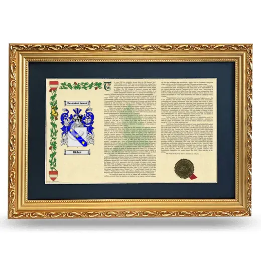 Richet Deluxe Armorial Landscape Framed - Gold