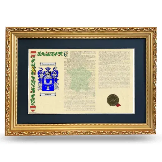 Richons Deluxe Armorial Landscape Framed - Gold