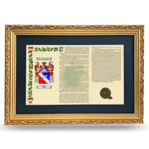 Riffe Deluxe Armorial Landscape Framed - Gold