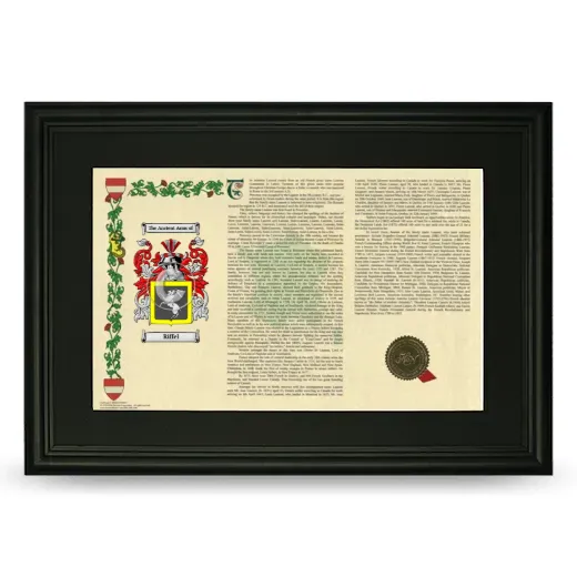 Riffel Deluxe Armorial Landscape Framed- Black