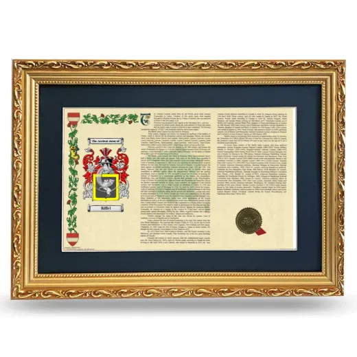 Riffel Deluxe Armorial Landscape Framed - Gold