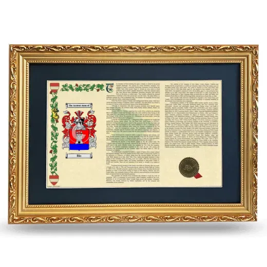 Rio Deluxe Armorial Landscape Framed - Gold