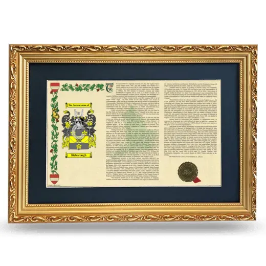 Risborough Deluxe Armorial Landscape Framed - Gold
