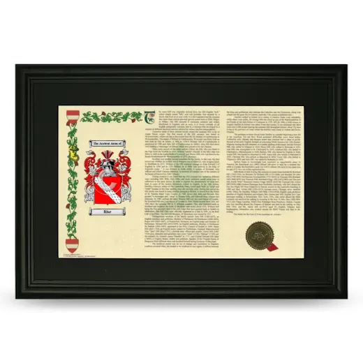 Rise Deluxe Armorial Landscape Framed- Black