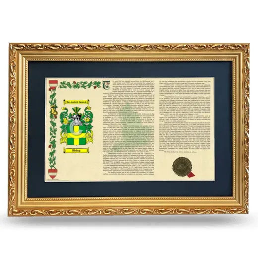 Rising Deluxe Armorial Landscape Framed - Gold