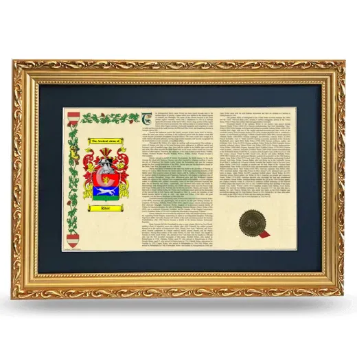 Riter Deluxe Armorial Landscape Framed - Gold