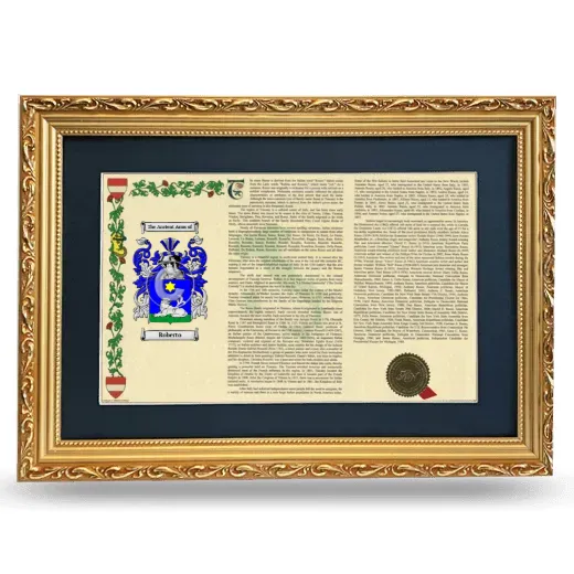 Roberto Deluxe Armorial Landscape Framed - Gold