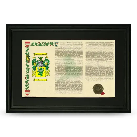 Robertshaw Deluxe Armorial Landscape Framed- Black