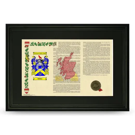 Robins Deluxe Armorial Landscape Framed- Black