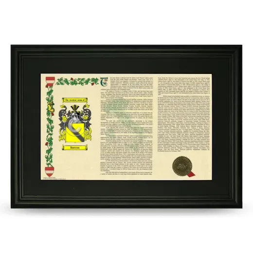 Roccon Deluxe Armorial Landscape Framed- Black