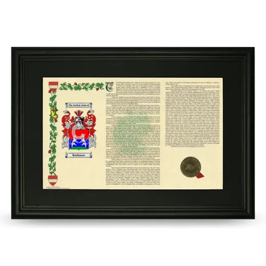Rockman Deluxe Armorial Landscape Framed- Black
