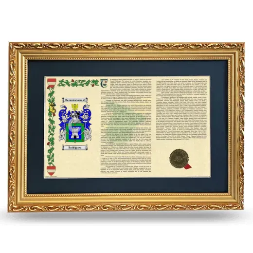 Rodriguez Deluxe Armorial Landscape Framed - Gold