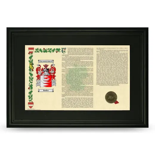 Roehrs Deluxe Armorial Landscape Framed- Black