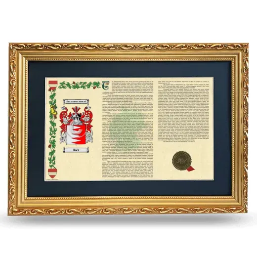 Roer Deluxe Armorial Landscape Framed - Gold