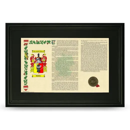Rohden Deluxe Armorial Landscape Framed- Black