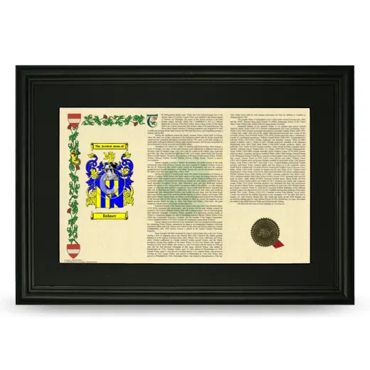 Rohner Deluxe Armorial Landscape Framed- Black