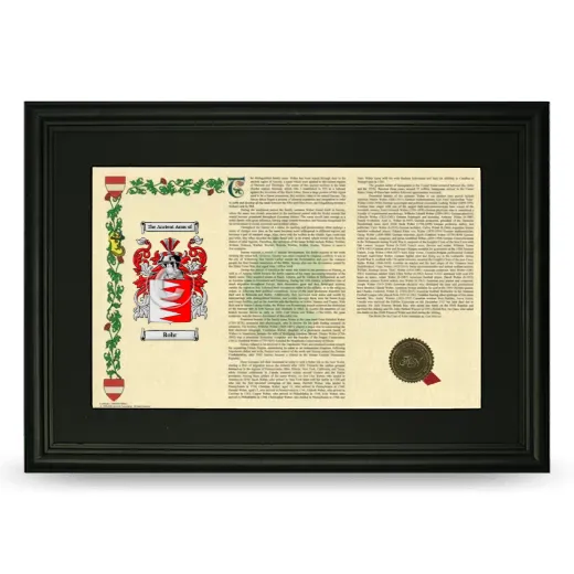 Rohr Deluxe Armorial Landscape Framed- Black