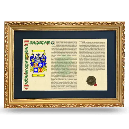 Rolf Deluxe Armorial Landscape Framed - Gold