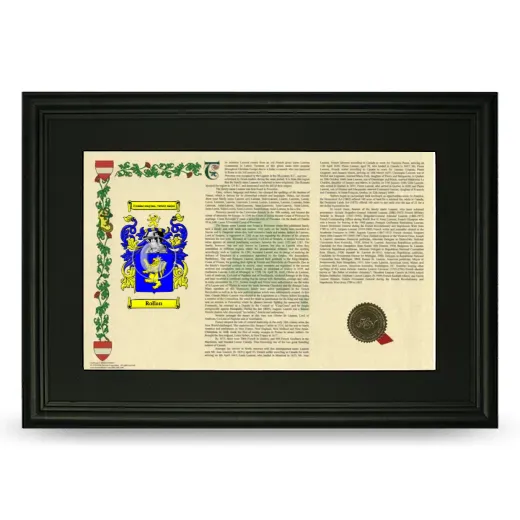Rollan Deluxe Armorial Landscape Framed- Black