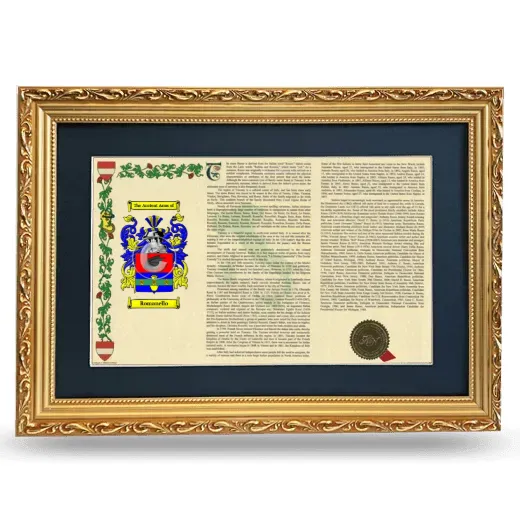 Romanello Deluxe Armorial Landscape Framed - Gold
