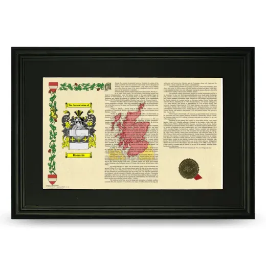 Romanis Deluxe Armorial Landscape Framed- Black