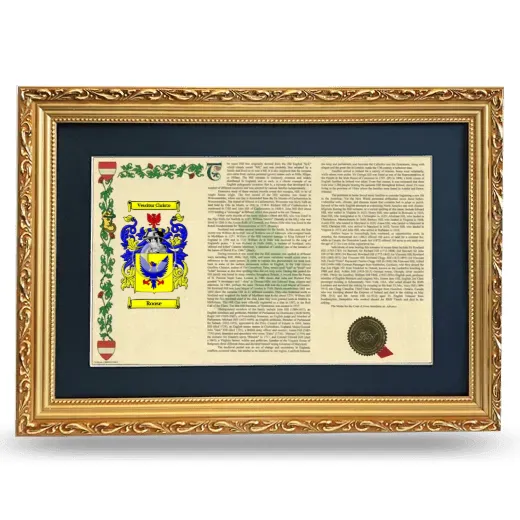 Roose Deluxe Armorial Landscape Framed - Gold