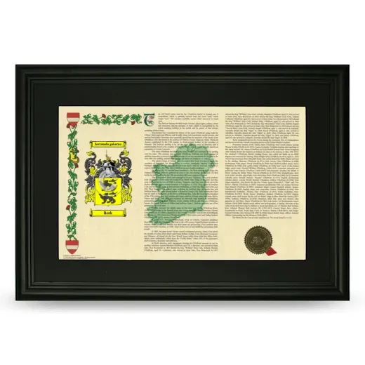 Rork Deluxe Armorial Landscape Framed- Black