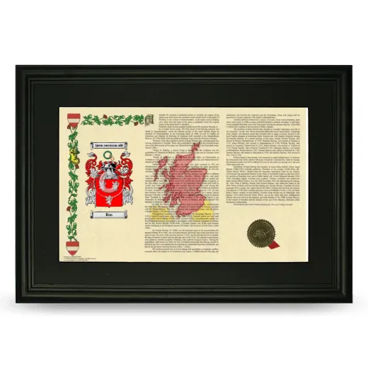 Ros Deluxe Armorial Landscape Framed- Black
