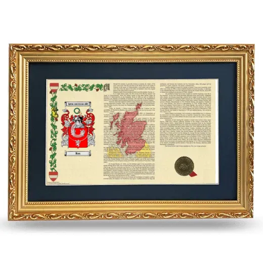 Ros Deluxe Armorial Landscape Framed - Gold