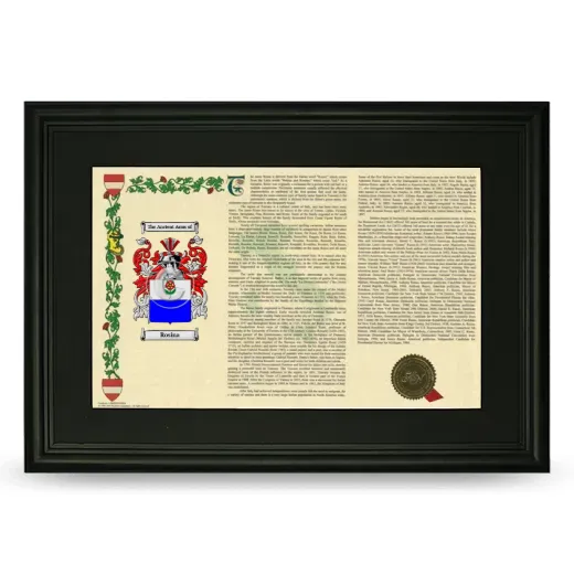 Rosina Deluxe Armorial Landscape Framed- Black