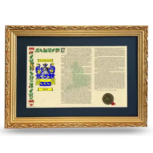 Rossil Deluxe Armorial Landscape Framed - Gold