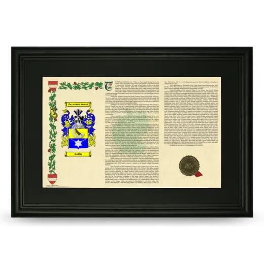 Rotin Deluxe Armorial Landscape Framed- Black