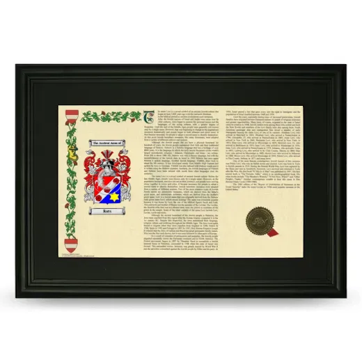 Rots Deluxe Armorial Landscape Framed- Black