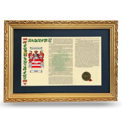 Rubin Deluxe Armorial Landscape Framed - Gold